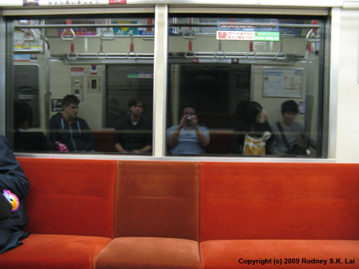 Fraser, Mike, and I ride the subway