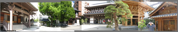 Benedetto takes a photo of me at a Tenjin temple