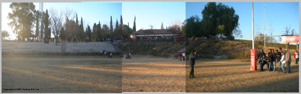 Carlos takes a photo of the East Carolina students (and Arne) Panarama